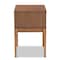 Baxton Studio Ramiel MidCentury Modern Ash Walnut Finished Wood and Rattan 1Drawer Nightstand 215-12425-ZORO - alternate 10